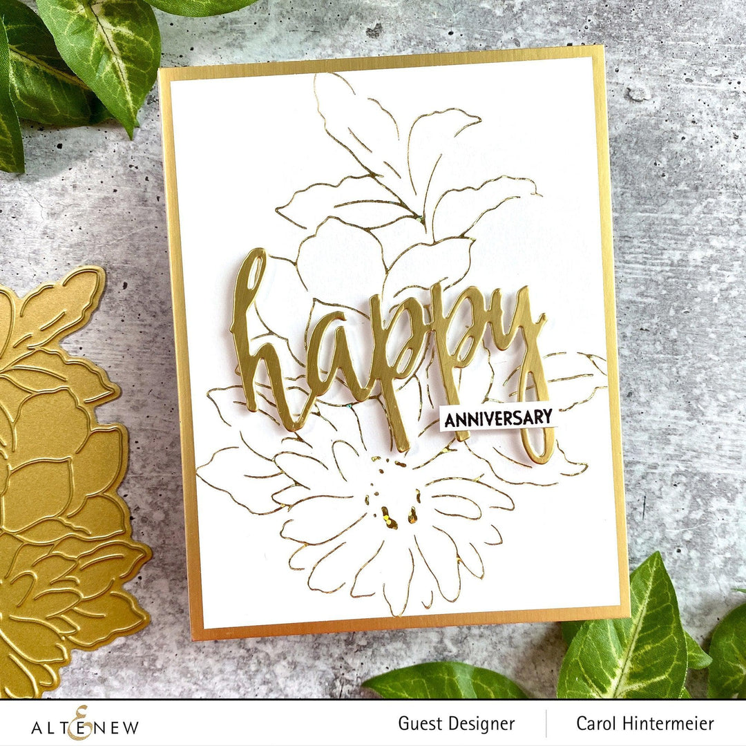 Altenew Hot Foil Plate & Stencil Bundle Delightful Flowers Hot Foil Plate & Stencil Bundle