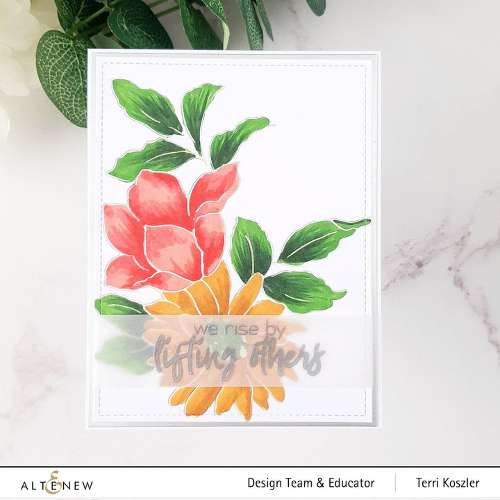Altenew Hot Foil Plate & Stencil Bundle Delightful Flowers Hot Foil Plate & Stencil Bundle
