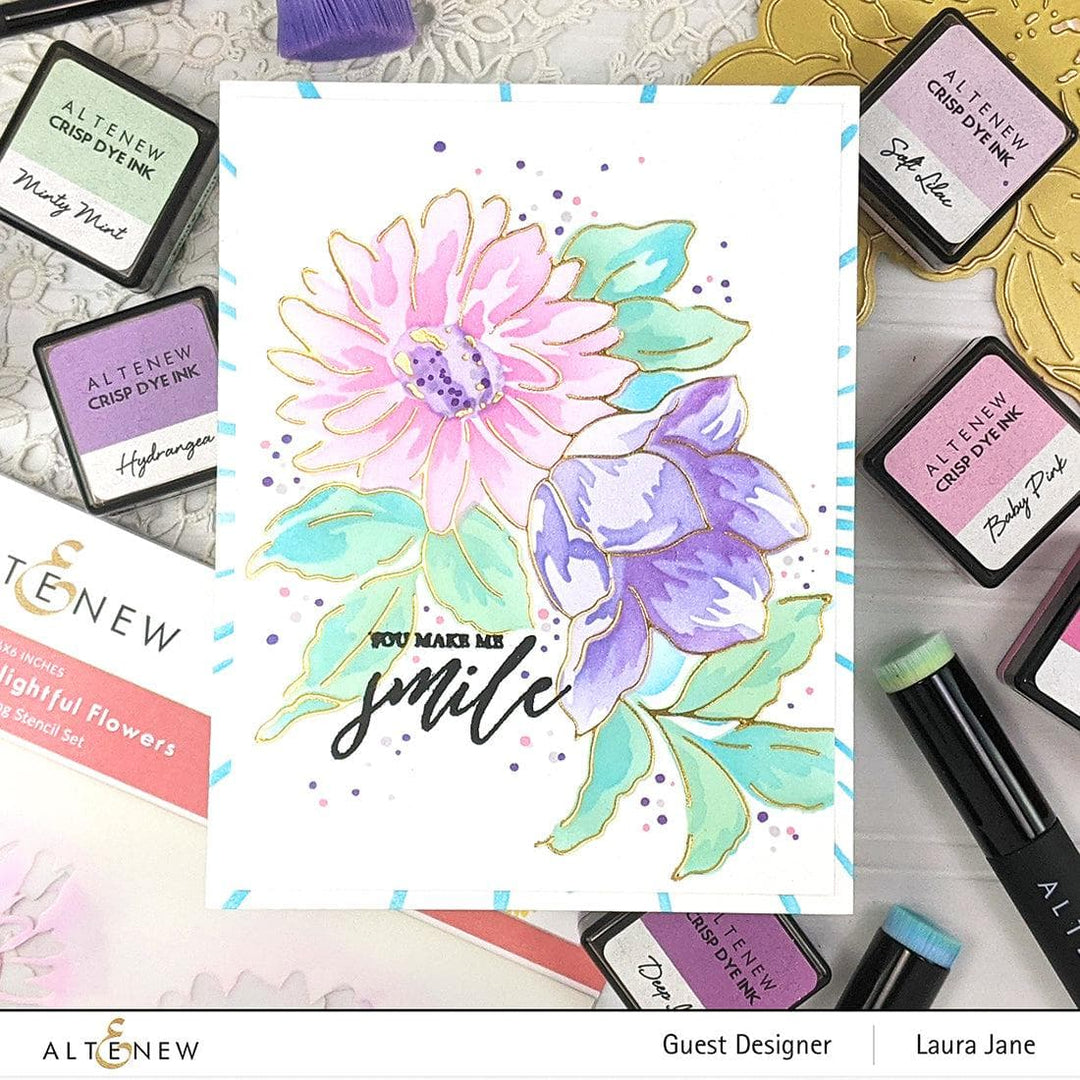 Altenew Hot Foil Plate & Stencil Bundle Delightful Flowers Hot Foil Plate & Stencil Bundle