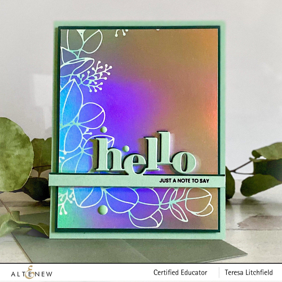 Altenew Hot Foil Plate & Stencil Bundle Eucalyptus Wreath Hot Foil Plate & Stencil Bundle