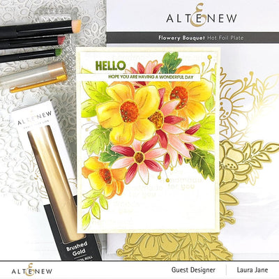 Altenew Stamp & Die & Hot Foil Plate Bundle Flowery Bouquet Hot Foil Plate & Stencil Bundle