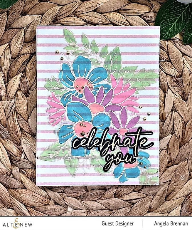 Altenew Stamp & Die & Hot Foil Plate Bundle Flowery Bouquet Hot Foil Plate & Stencil Bundle