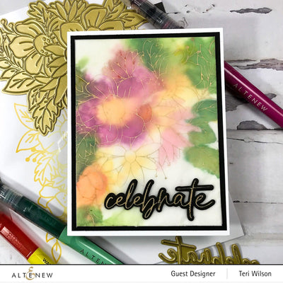 Altenew Stamp & Die & Hot Foil Plate Bundle Flowery Bouquet Hot Foil Plate & Stencil Bundle