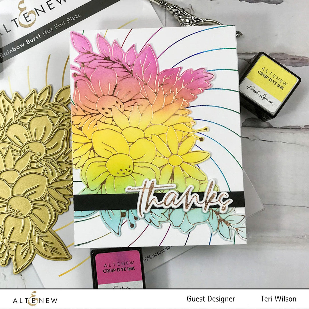 Altenew Stamp & Die & Hot Foil Plate Bundle Flowery Bouquet Hot Foil Plate & Stencil Bundle