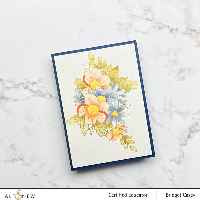 Altenew Stamp & Die & Hot Foil Plate Bundle Flowery Bouquet Hot Foil Plate & Stencil Bundle