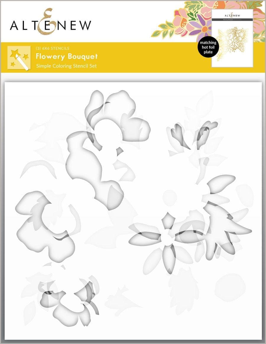 Altenew Hot Foil Plate & Stencil Bundle Flowery Bouquet