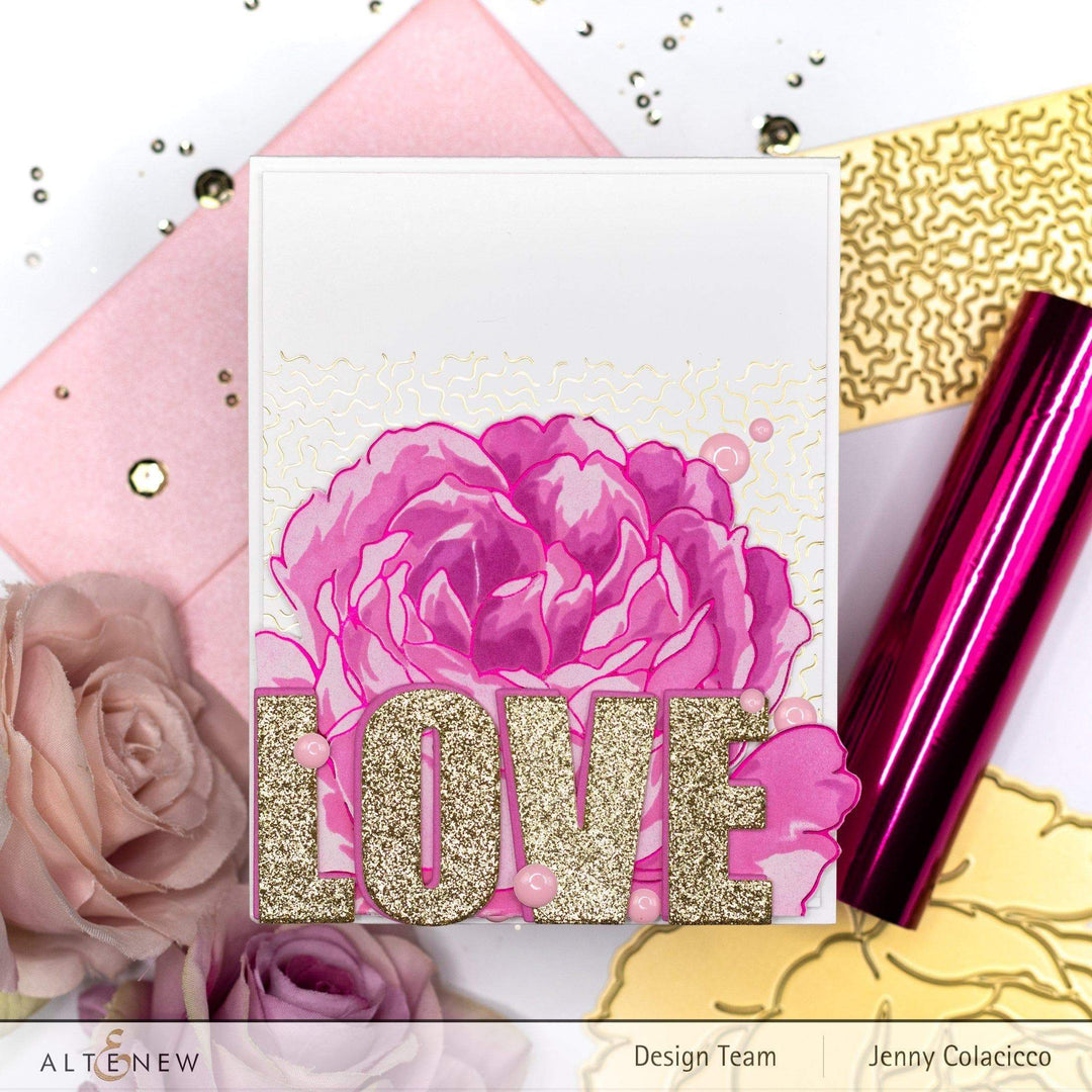 Altenew Hot Foil Plate & Stencil Bundle Gilded Rose Hot Foil Plate & Layering Stencil Bundle