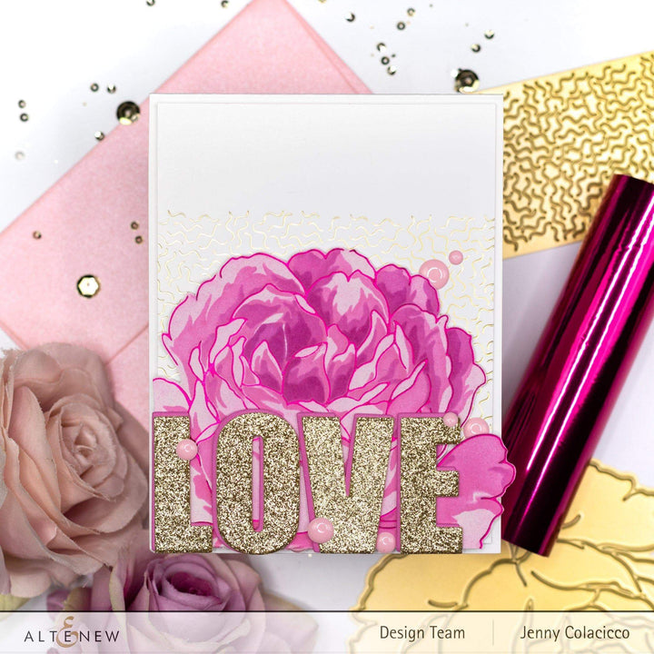 Altenew Hot Foil Plate & Stencil Bundle Gilded Rose Hot Foil Plate & Layering Stencil Bundle