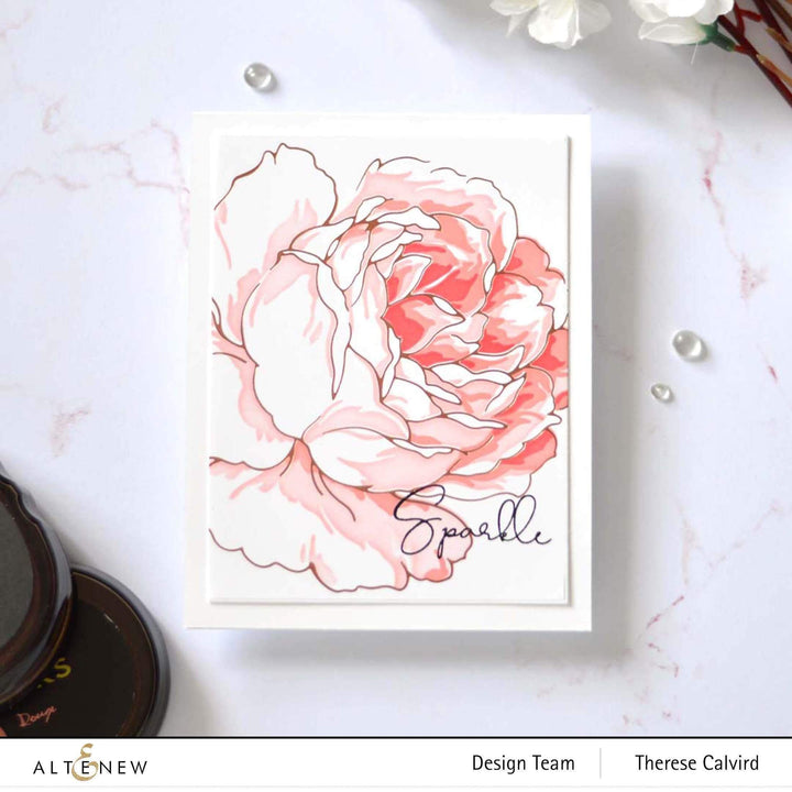 Altenew Hot Foil Plate & Stencil Bundle Gilded Rose Hot Foil Plate & Layering Stencil Bundle