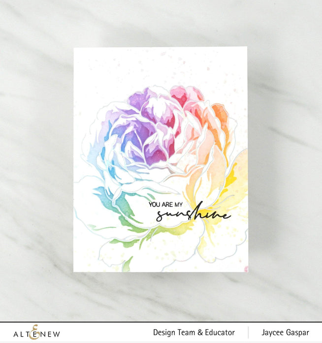 Altenew Gilded Rose hot foil plate and stencil bundle for elegant floral crafting and letterpress projects.