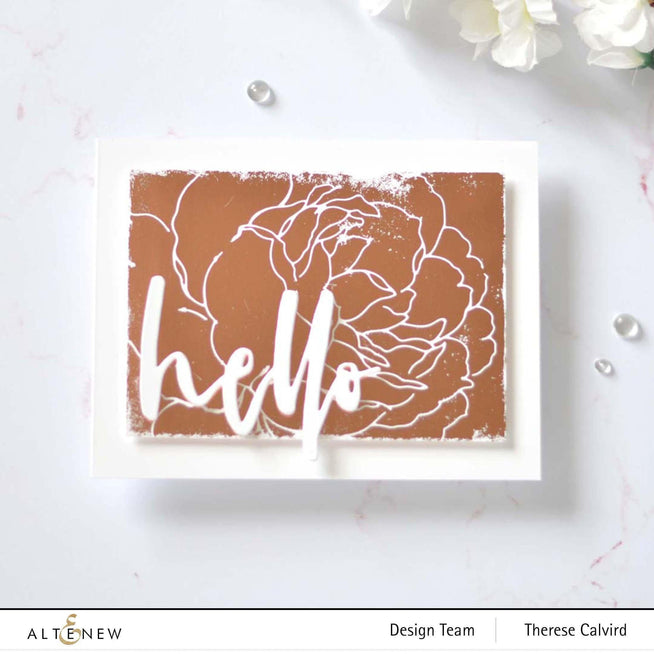 Altenew Gilded Rose Hot Foil Plate and Stencil Bundle for elegant floral foil effects on greeting cards and crafts.
