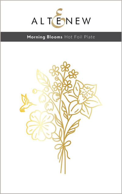 Altenew Hot Foil Plate & Stencil Bundle Morning Blooms Hot Foil Plate & Stencil Bundle