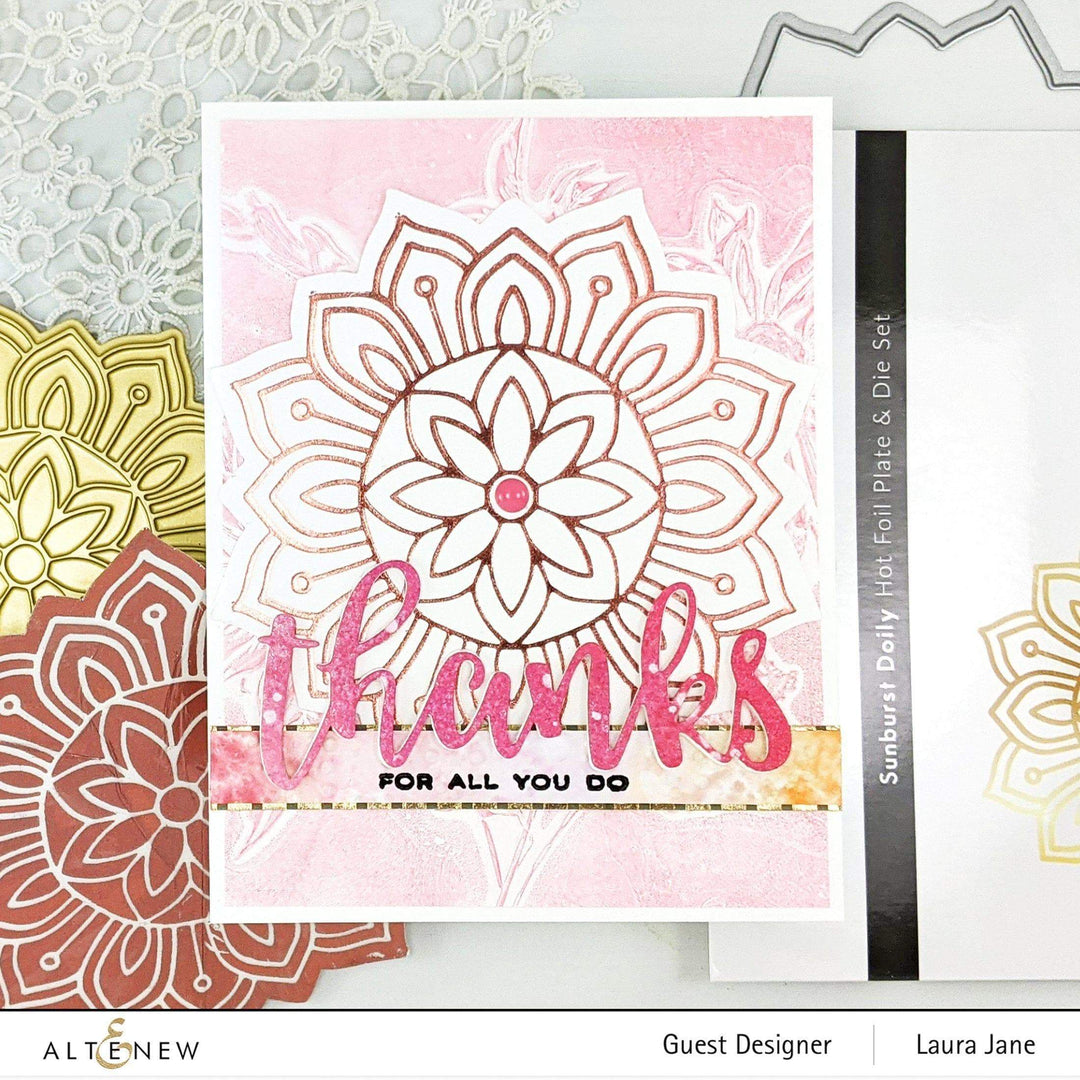 Altenew Hot Foil Plate & Stencil Bundle Sentiment Banners Hot Foil Plate & Cover Die Bundle