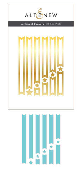 Altenew Hot Foil Plate & Stencil Bundle Sentiment Banners Hot Foil Plate & Cover Die Bundle