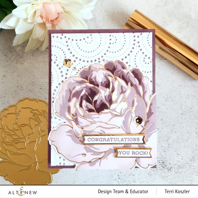 Altenew Hot Foil Plate & Stencil Bundle Sentiment Banners Hot Foil Plate & Cover Die Bundle