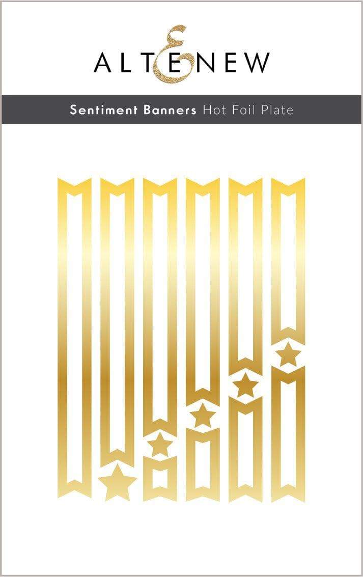 Altenew Hot Foil Plate & Stencil Bundle Sentiment Banners Hot Foil Plate & Cover Die Bundle