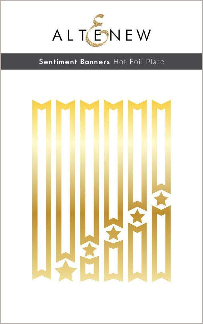 Altenew Hot Foil Plate & Stencil Bundle Sentiment Banners Hot Foil Plate & Cover Die Bundle