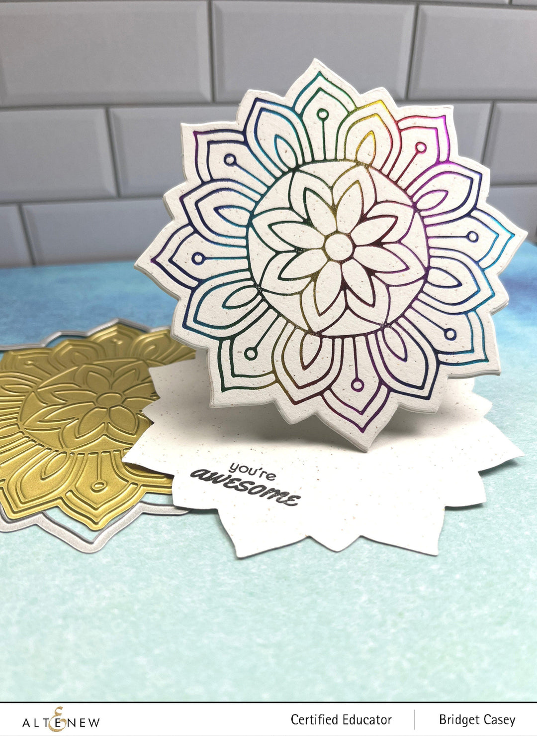 Part A-Glitz Art Craft Co.,LTD Hot Foil Plate Sunburst Doily Hot Foil Plate & Die Set