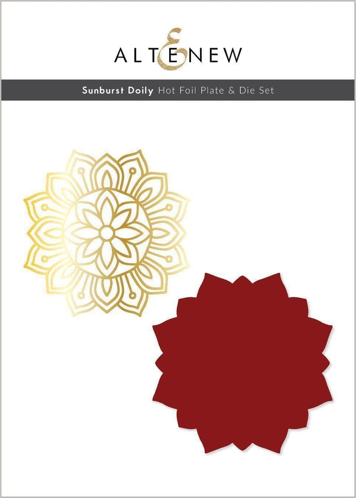 Part A-Glitz Art Craft Co.,LTD Hot Foil Plate Sunburst Doily Hot Foil Plate & Die Set