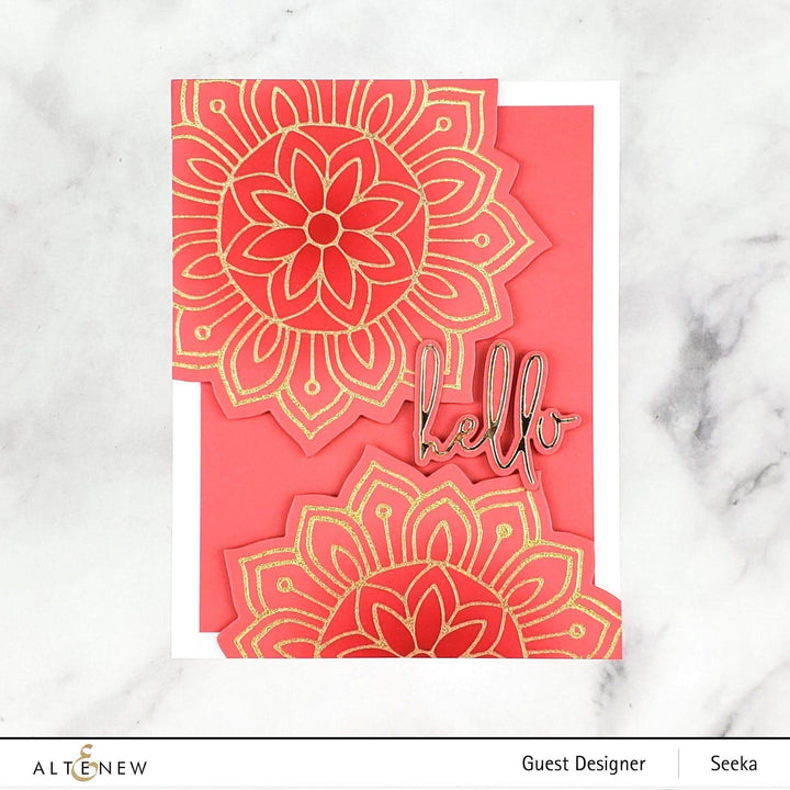 Part A-Glitz Art Craft Co.,LTD Hot Foil Plate Sunburst Doily Hot Foil Plate & Die Set