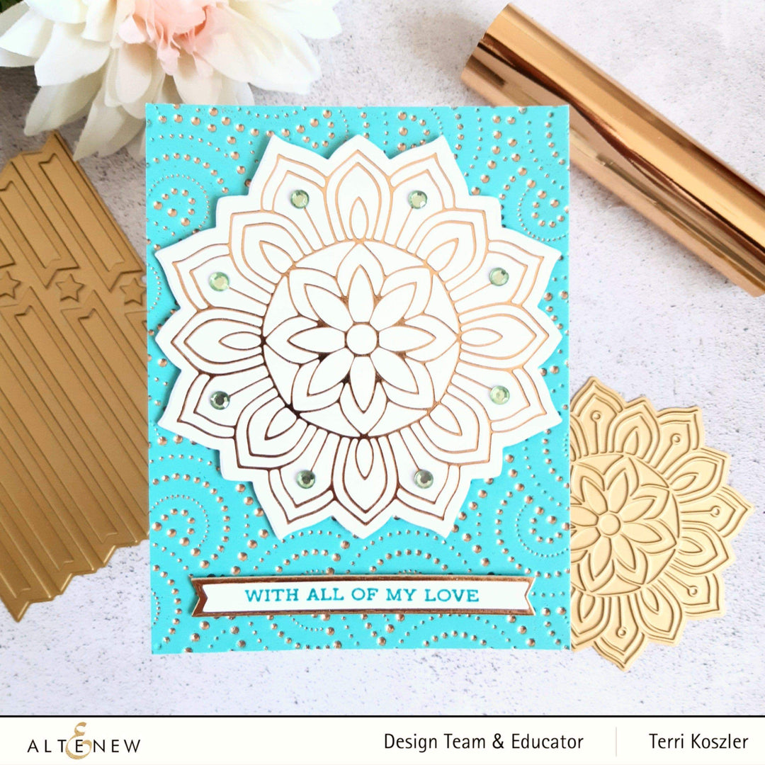 Part A-Glitz Art Craft Co.,LTD Hot Foil Plate Sunburst Doily Hot Foil Plate & Die Set