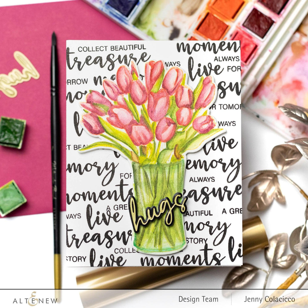 Part A-Glitz Art Craft Co.,LTD Hot Foil Plate Sweet Sentiments Hot Foil Plate Set