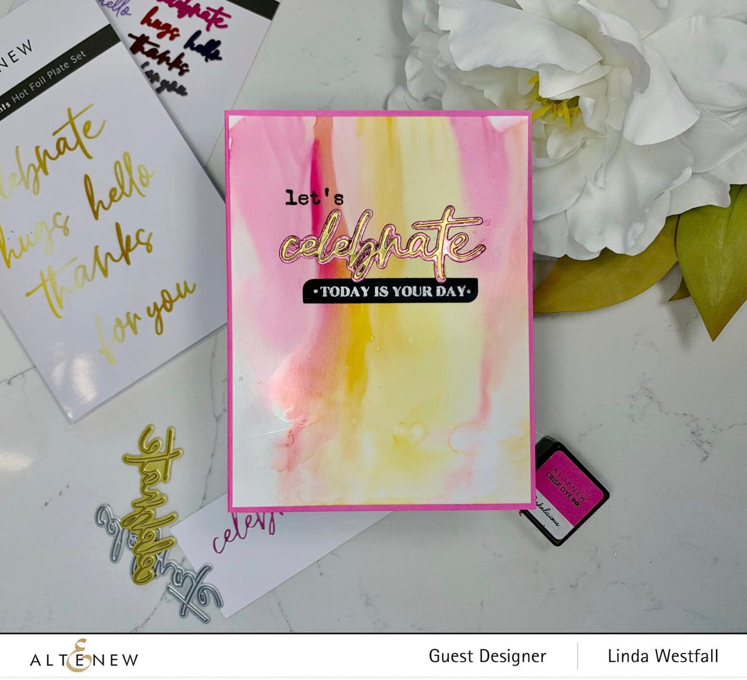 Part A-Glitz Art Craft Co.,LTD Hot Foil Plate Sweet Sentiments Hot Foil Plate Set