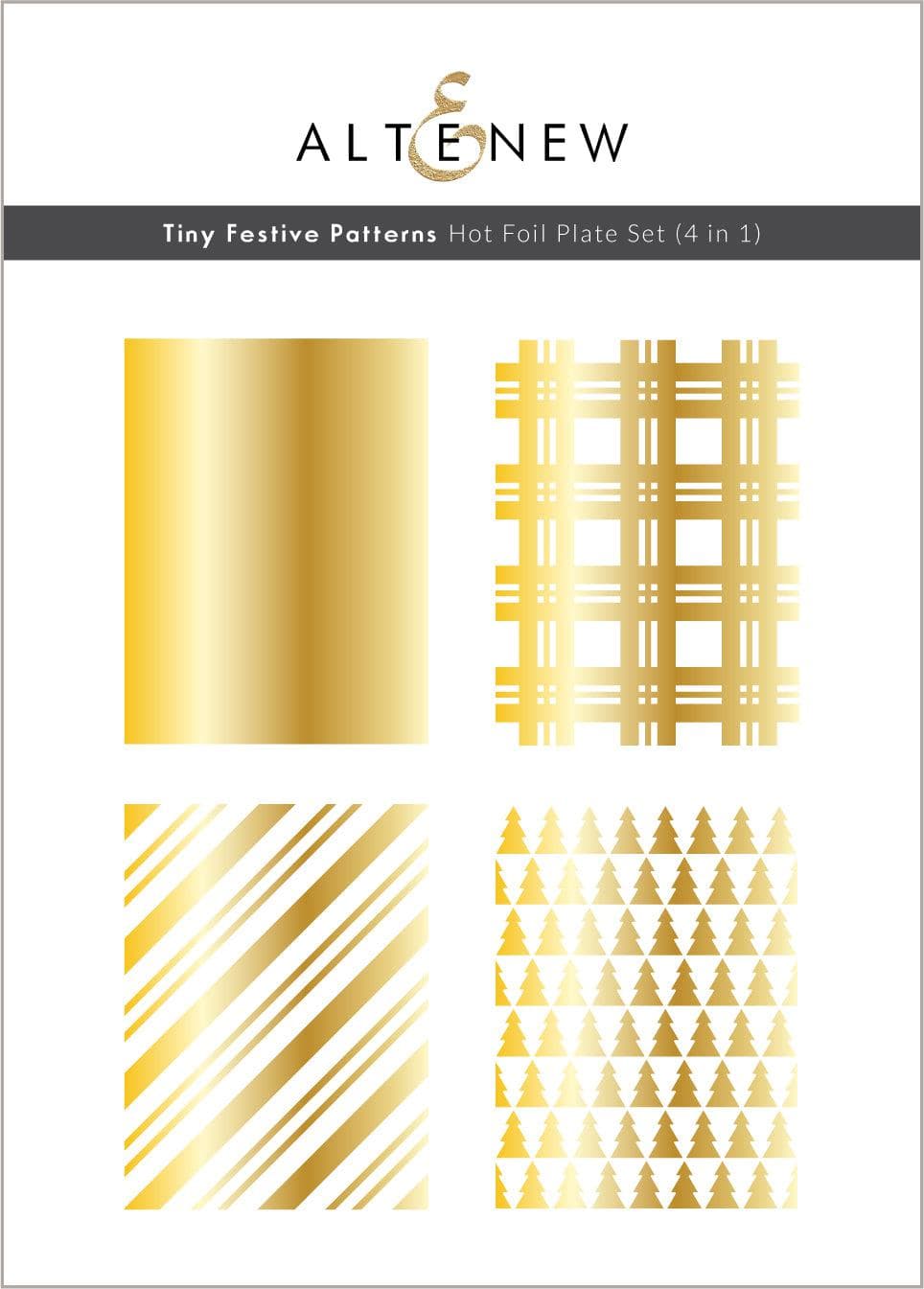 Tiny Festive Patterns Hot Foil Plate Set (4 in 1) | Altenew