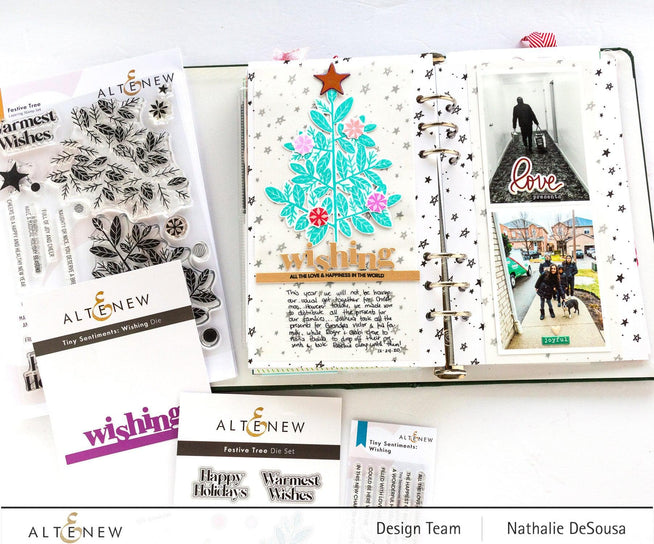Altenew Tiny Festive Patterns Hot Foil Plate Set with four intricate holiday-themed foil plates for crafting and card making.