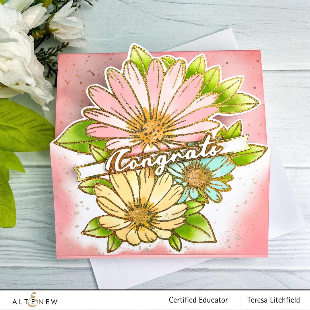 Part A-Glitz Art Craft Co.,LTD Hot Foil Plate Vibrant Florals Hot Foil Plate