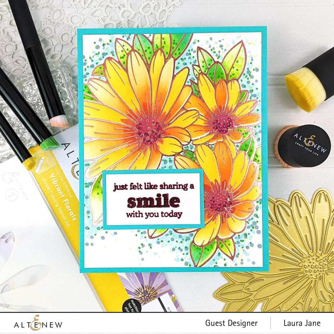 Part A-Glitz Art Craft Co.,LTD Hot Foil Plate Vibrant Florals Hot Foil Plate