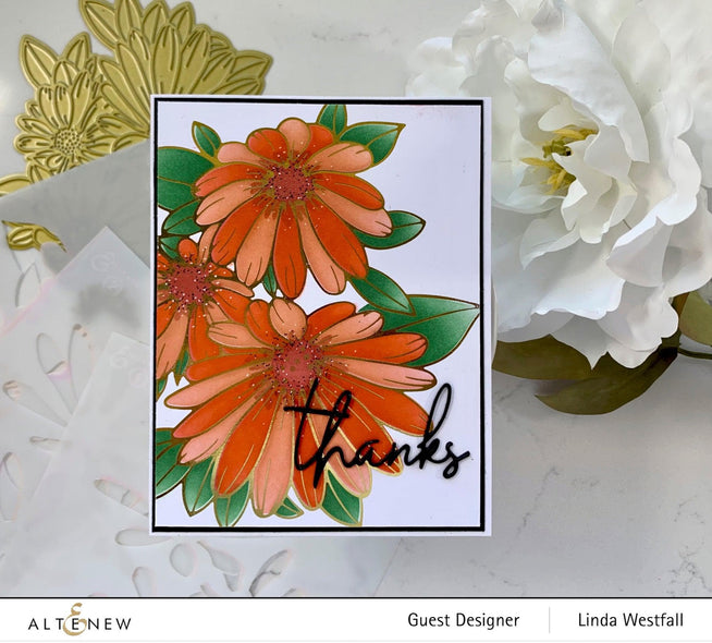 Part A-Glitz Art Craft Co.,LTD Hot Foil Plate Vibrant Florals Hot Foil Plate