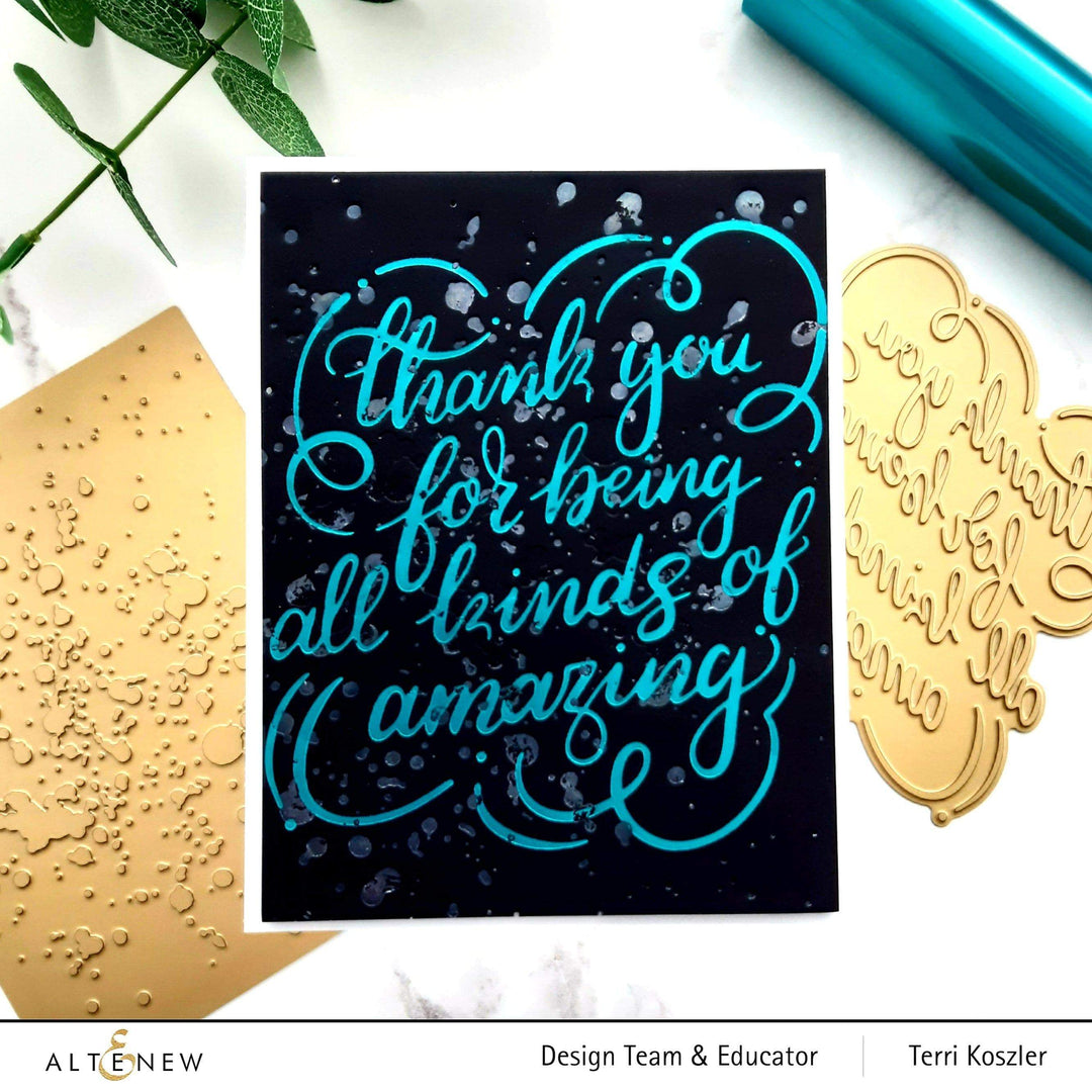 Part A-Glitz Art Craft Co.,LTD Hot Foil Plate Z - Splatter Hot Foil Plate