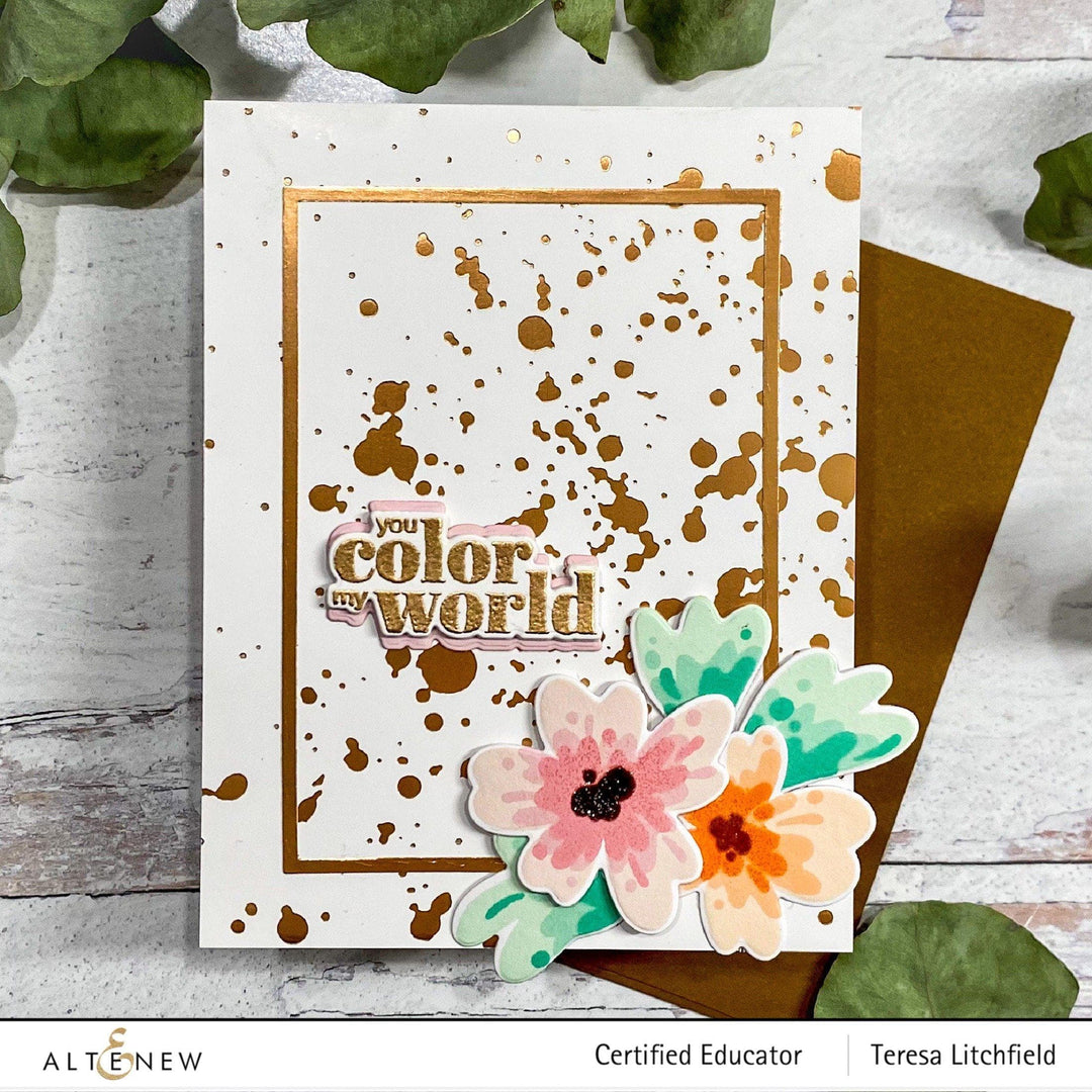 Part A-Glitz Art Craft Co.,LTD Hot Foil Plate Z - Splatter Hot Foil Plate