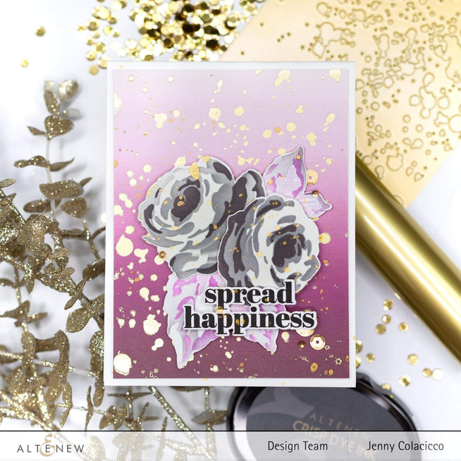Part A-Glitz Art Craft Co.,LTD Hot Foil Plate Z - Splatter Hot Foil Plate