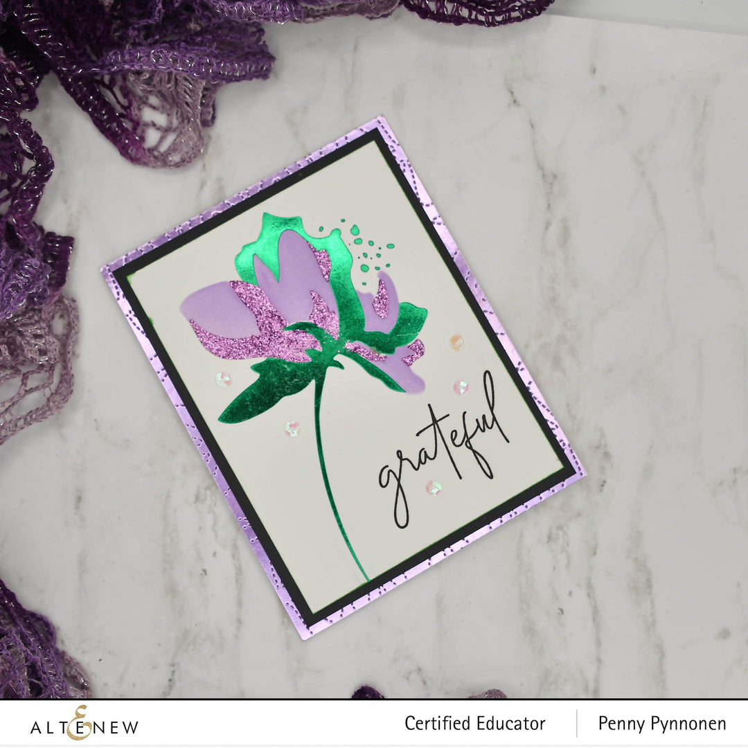 Part A-Glitz Art Craft Co.,LTD Hot Foil Plate Whimsical Peony Hot Foil Plate
