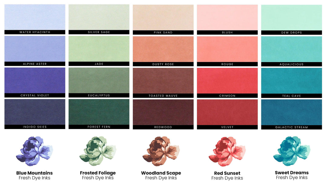 Stewart Superior Ink Bundle 20 Fresh Dye Ink Mini Cube & Re-inker Bundle