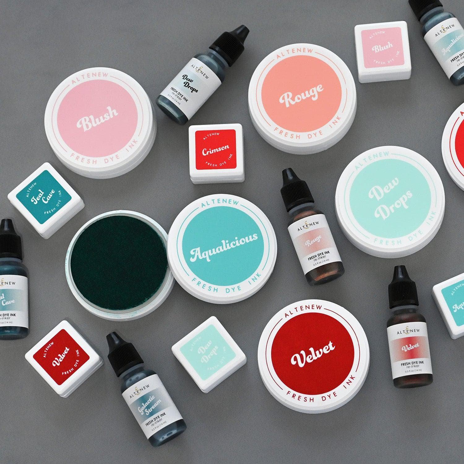 Altenew Atomic Fresh Dye Ink & Mini Cube Bundle (internal: Red Sunset ...