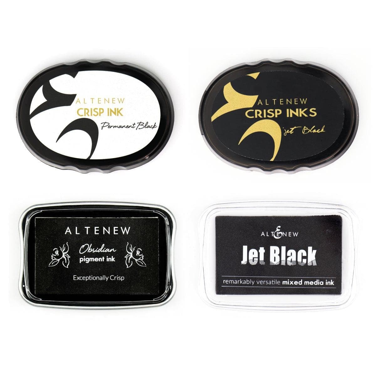 Altenew Ink Bundle Crafter's Essential Black Crisp Dye Ink Bundle