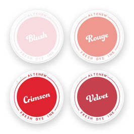 Altenew Ink Bundle Red Sunset Fresh Dye Ink (Blush, Rouge, Crimson, Velvet)