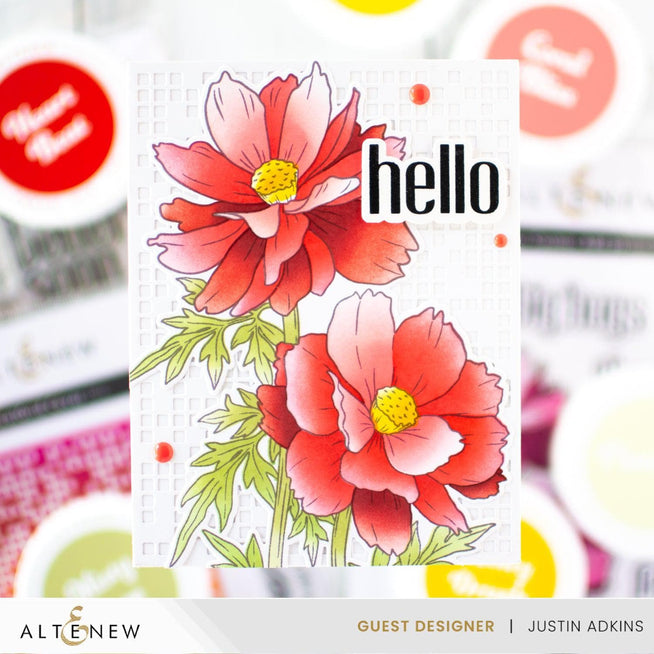 Altenew Tea Party Fresh Dye Ink bundle featuring vibrant ink pads in various shades for stamping and crafting.