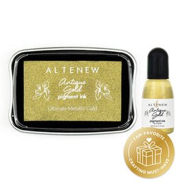 Antique Gold Pigment Ink & Reinker Bundle