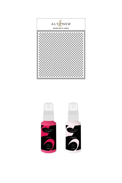 Altenew Ink Spray & Stencil Bundle Feeling Dotty Stencil & Ink Spray Bundle