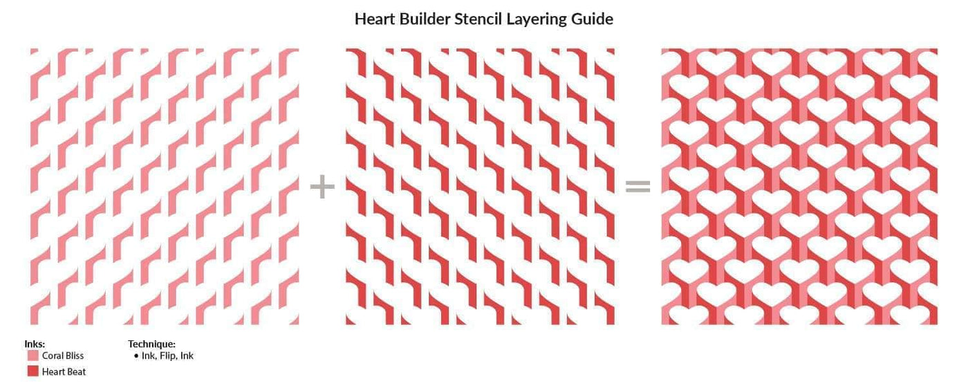 Altenew Ink Spray & Stencil Bundle Heart Builder Stencil & Ink Spray Bundle