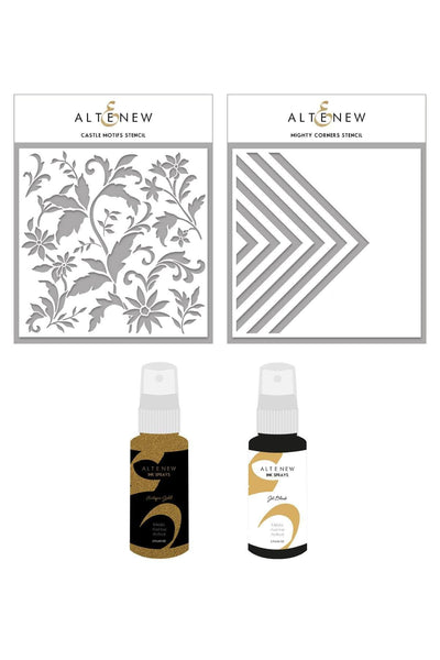 Altenew Ink Spray & Stencil Bundle Royal Motifs Stencil & Ink Spray Bundle