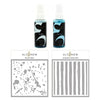 Altenew Ink Spray & Stencil Bundle Splatter & Watercolor Stripe Stencils w/ Sea Glass & Ocean Waves Ink Sprays Bundle