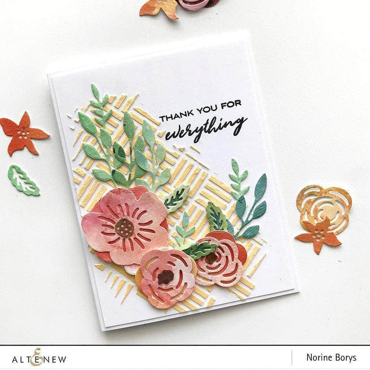 Altenew Ink Spray & Stencil Bundle Square Weave Pattern Stencil & Ink Spray Bundle