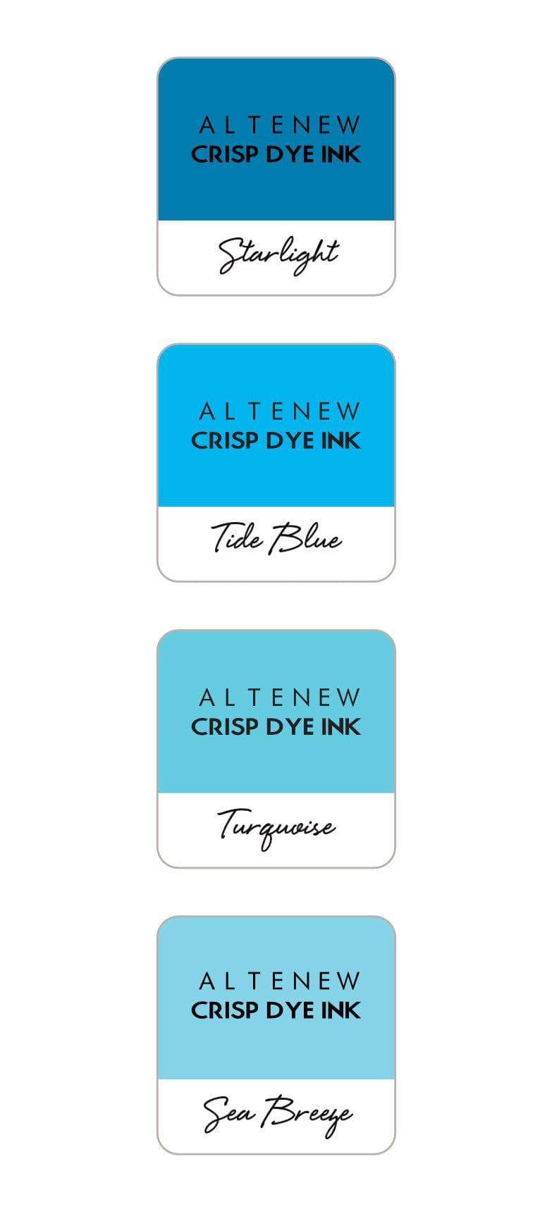 Stewart Superior Inks Deep Blue Seas Crisp Dye Ink Mini Cube Set