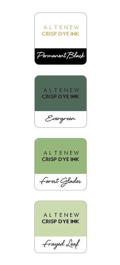 Stewart Superior Inks Green Fields with Permanent Black Crisp Dye Ink MIni Cube Set