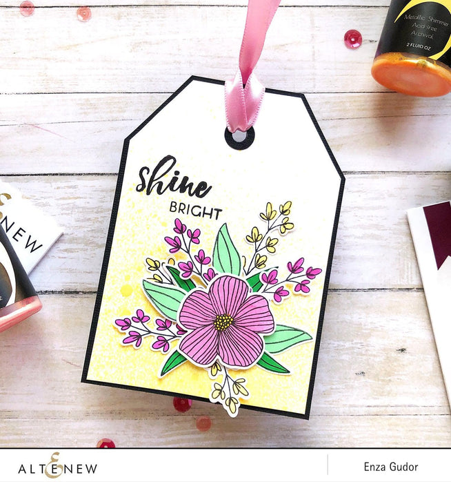 Altenew Just Green Crisp Dye Ink pad, vibrant green ink for stamping and crafting projects.